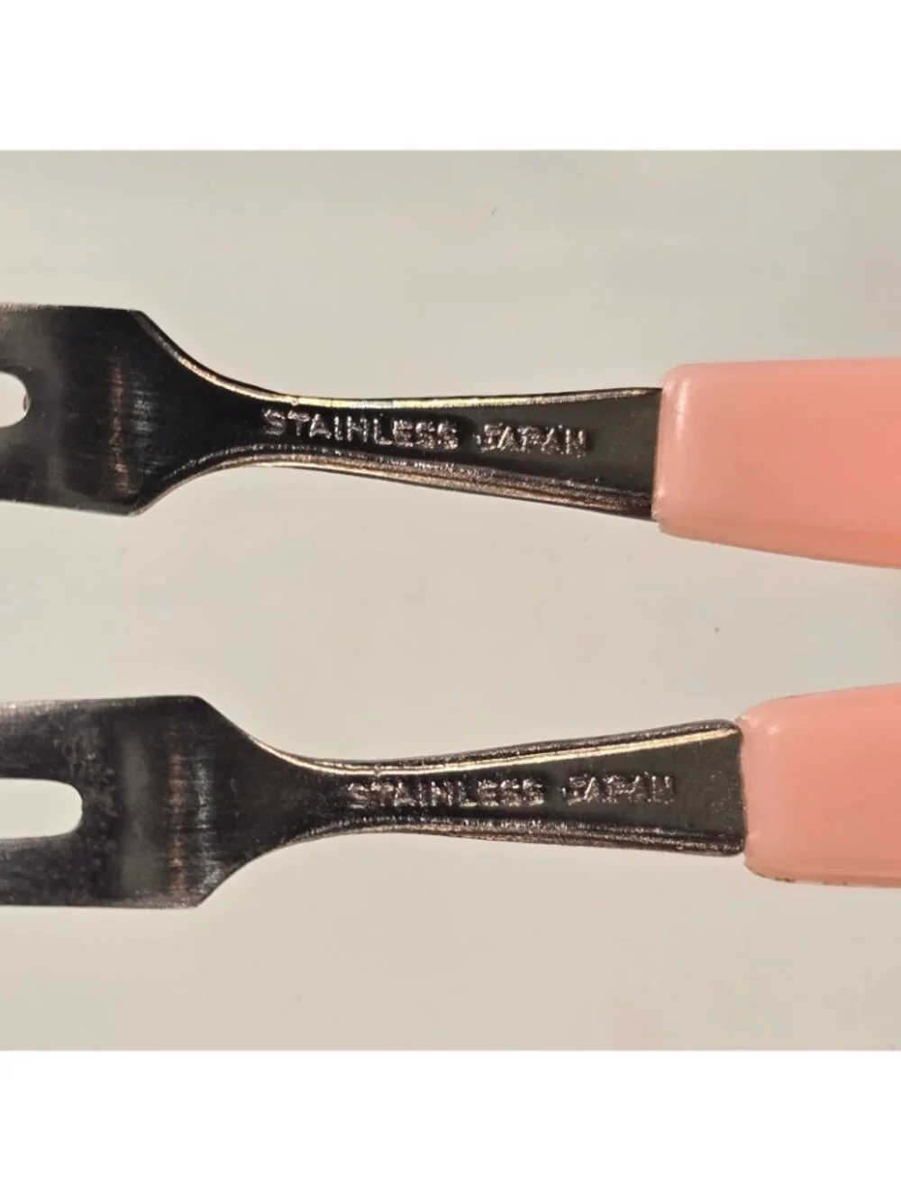 Vintage 12 Cocktail Hors D'oeuvres Forks Multicolor Stainless Steel MCM Japan